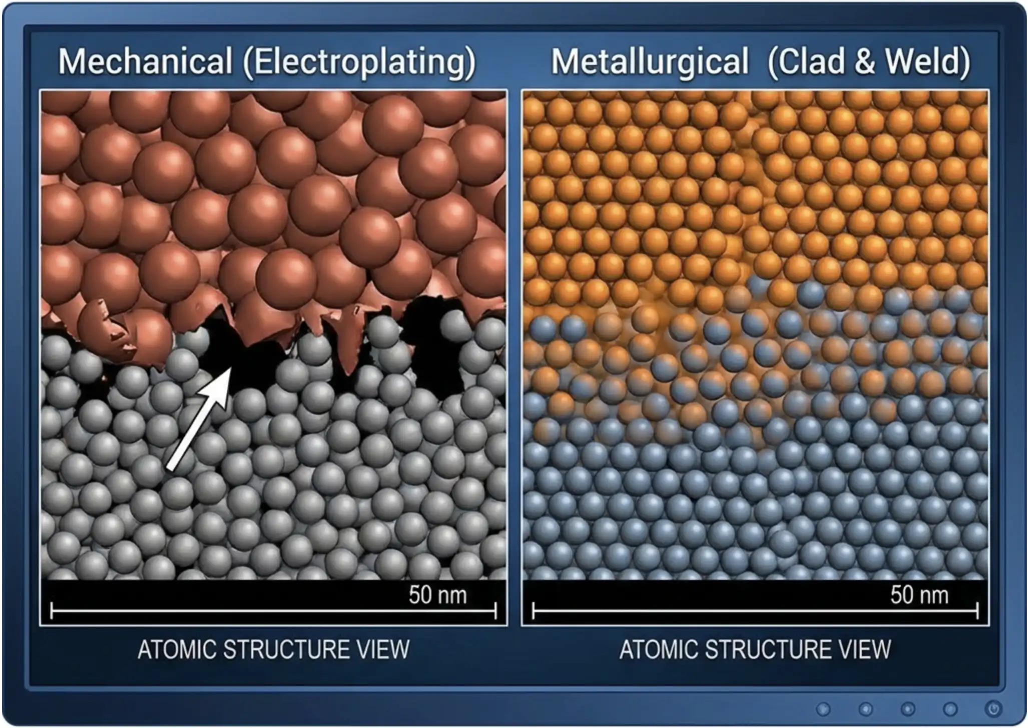 Metallurgical vs Mechanical Bond Microstructure